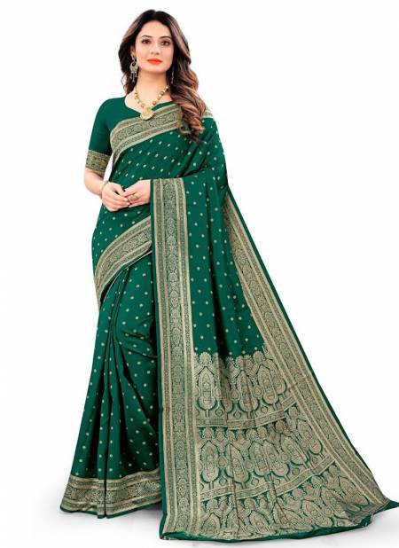 Green Colour Varni Taaj New Latest Designer Exclusive Festive Wear Silk Saree Collection 2901